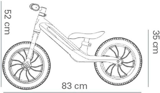 Q Play Kids Balance Bike Racer Air Brown
