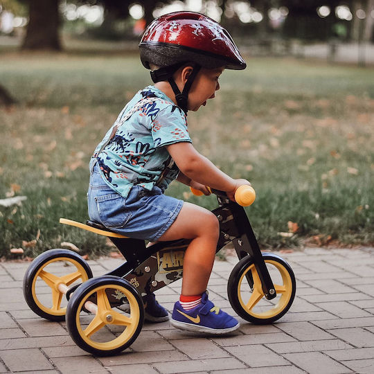 Milly Mally Kids Balance Bike 2-in-1 Army Yellow