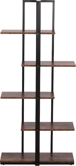 Omni Bookcase Black / Walnut 80x34x151cm