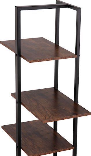 Omni Bookcase Black / Walnut 80x34x151cm