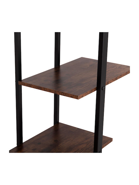 Bibliotecă Omni Black / Walnut 80x34x151cm
