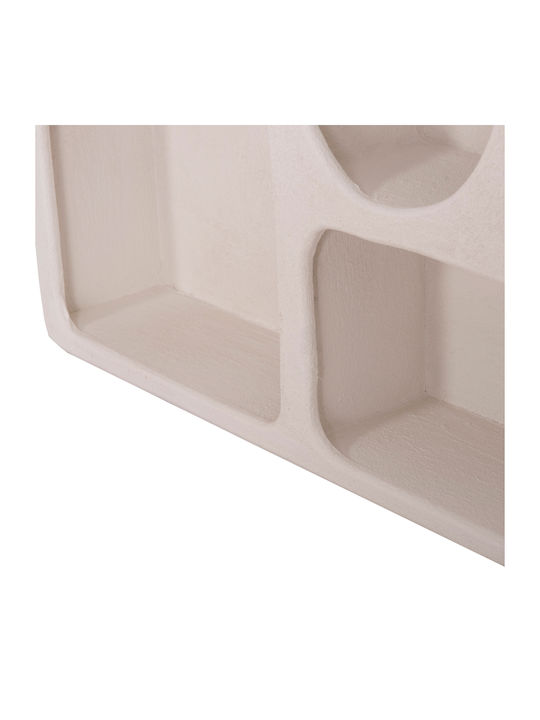 Home Markt Ραφι Τοιχου Σειρα Santorini Hm18063.01 Mdf Υπολευκο 120x18x60υεκ