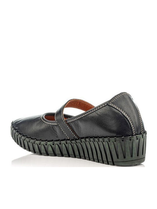 Leather Ballerinas Black
