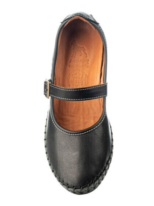 Leather Ballerinas Black