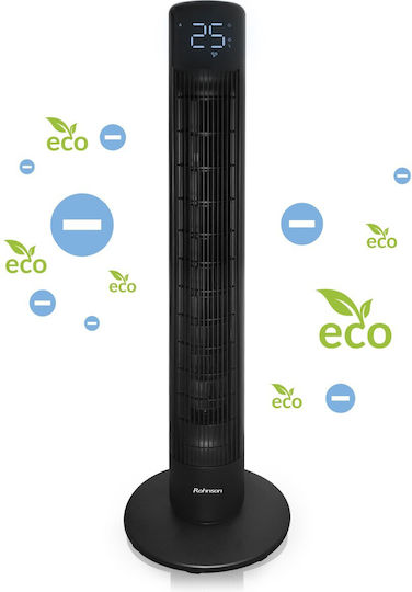 Rohnson Ventilator Turm 30W mit Fernbedienung Schwarzer