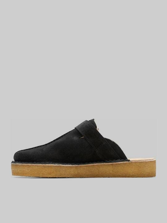 Trek Mule Wildleder Mules mit Absatz in Schwarz Farbe
