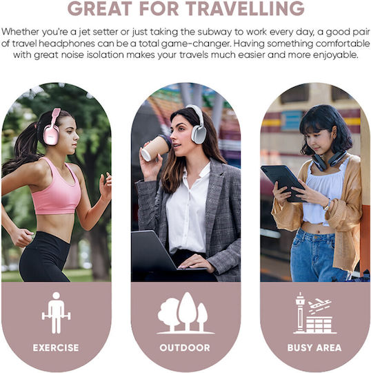Sonic Gear Airphone 6 Kabellose Bluetooth Über Ohr Kopfhörer mit 10 Stunden Betriebszeit Gold