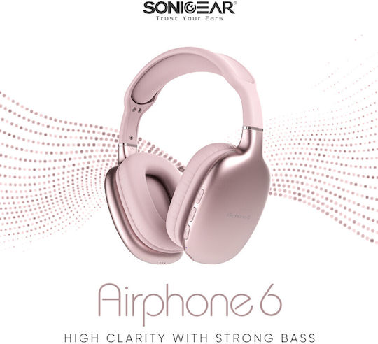 Sonic Gear Airphone 6 Kabellose Bluetooth Über Ohr Kopfhörer mit 10 Stunden Betriebszeit Gold