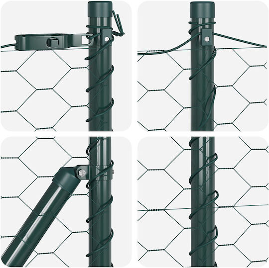 vidaXL Plasă de sârmă Galvanizat Module Verde 0.6x10m