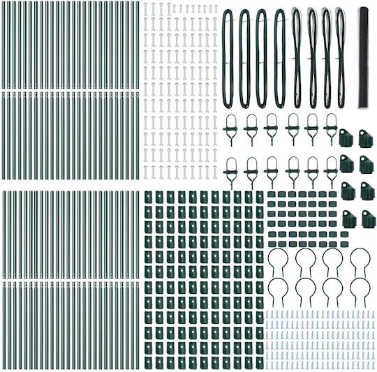 vidaXL Шестоъгълна ограда Ситова мрежа Галванизирано Сив 1.5x100м