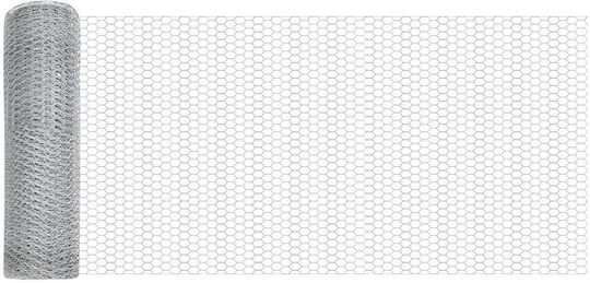 vidaXL Plasă De Sârmă Galvanizată Gri 1x10m