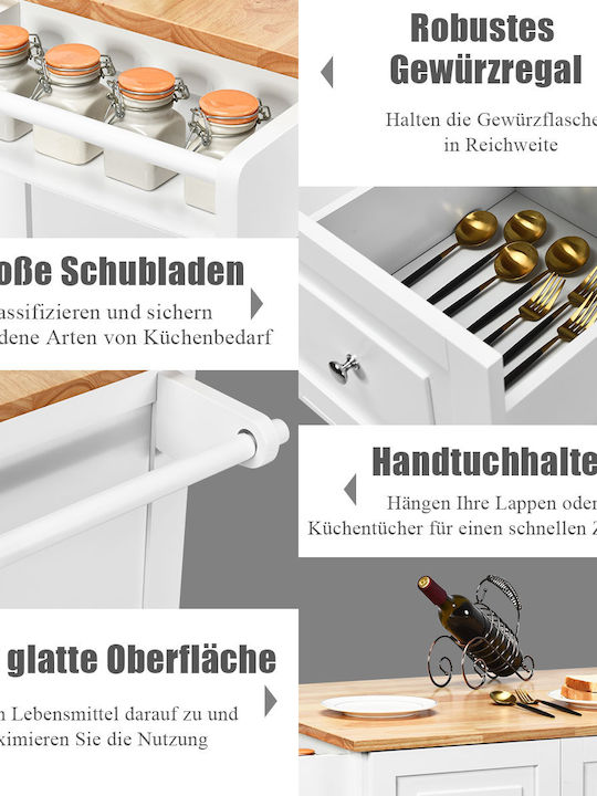 Boden Küchenschrank Weiß 136x76x91cm