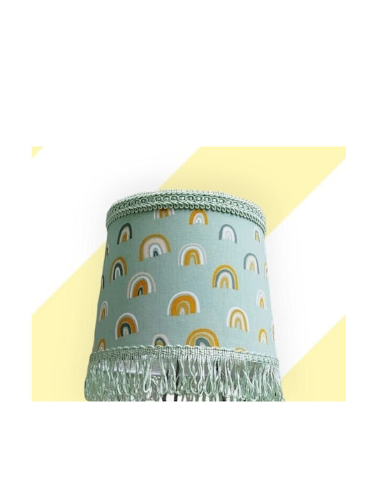 Καπέλο Φωτιστικού Πορτατίφ Soft Green Rainnow Διαστάσεις 15*12*10