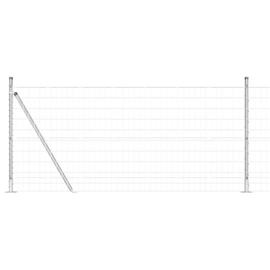 vidaXL Garden Fence Wire Steel 80 cm Grey