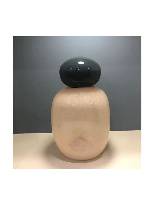 Karvounis Decorative Vase Beige 15x15x27cm