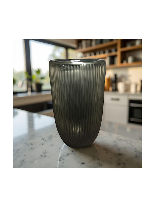 Karvounis Διακοσμητικό Βάζο Glas Grün 19x19x32cm 1Stück