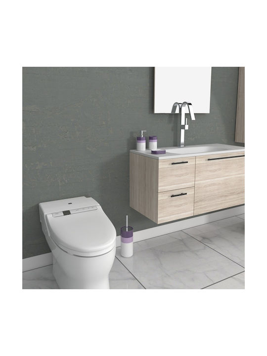 Inter Ceramic Σαπουνοθήκη από Ρητίνη Μωβ 6988354232343