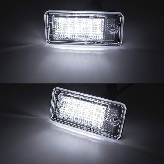 Best-Ka Светлини за регистрационната табела LED за Audi S3 / A4 / S4 / A6 / A8 / Q7 / A3 / A5 / S5 / S6 / S8 / RS4 / RS6 Citroen C6 1бр