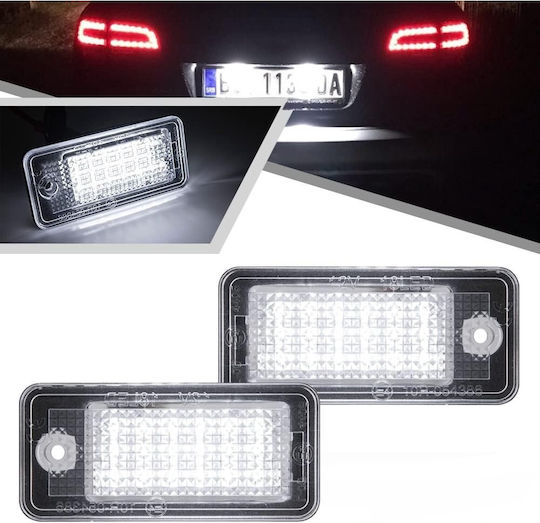 Best-Ka Светлини за регистрационната табела LED за Audi S3 / A4 / S4 / A6 / A8 / Q7 / A3 / A5 / S5 / S6 / S8 / RS4 / RS6 Citroen C6 1бр