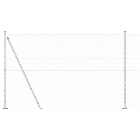 vidaXL Draht für Gartenzaun aus Stahl 3.2x150cm 13Stück Gray