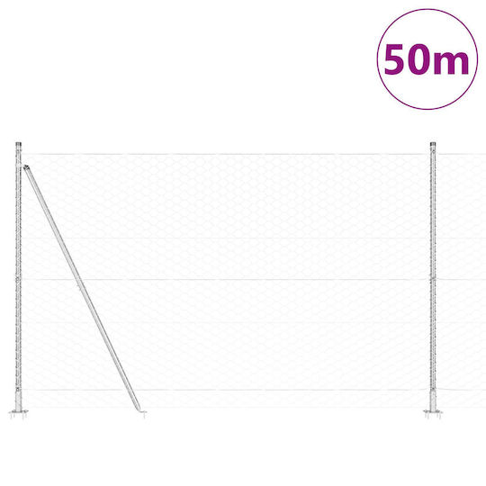 vidaXL Draht für Gartenzaun aus Stahl 3.2x150cm 13Stück Gray