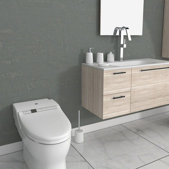 Inter Ceramic Plastic Coș de gunoi pentru baie Alb