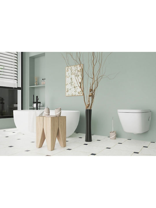Inter Ceramic Plastic Toilet Brush Beige