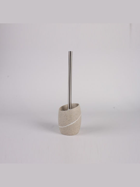 Inter Ceramic Plastic Toilet Brush Beige
