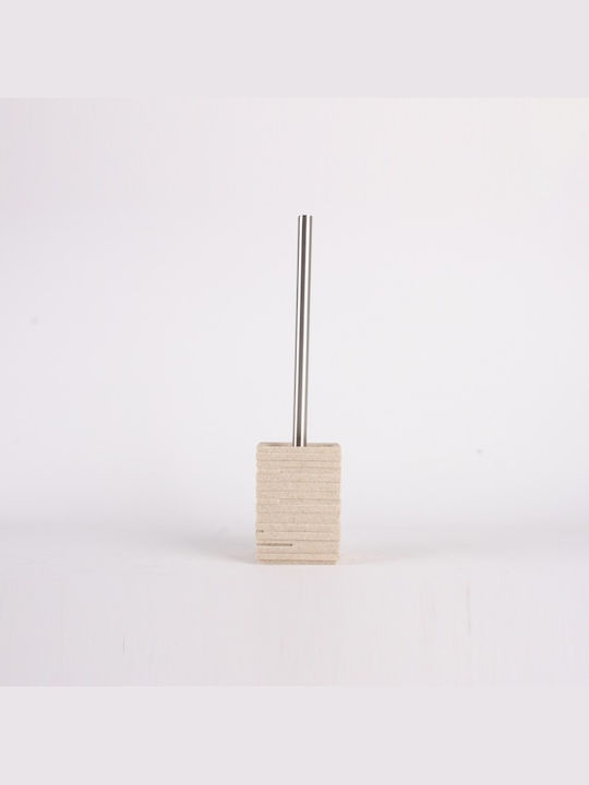 Inter Ceramic Plastic Toilet Brush Beige