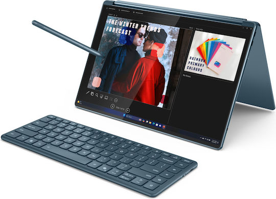 Lenovo Yoga Book 9 14IAH10 14" OLED 120Hz (Ultra 7-255H/32GB/1TB SSD/W11 Pro) Калъф Lenovo YOGA 14 инча Tidal Teal (US Клавиатура)