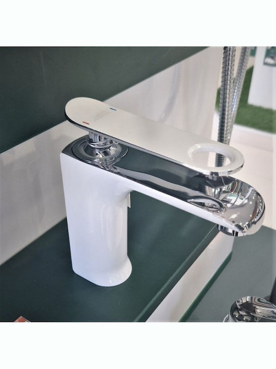 Inter Ceramic Миксер Смесител за мивка Бял Inter Ceramic Миксер Смесител за мивка Бял