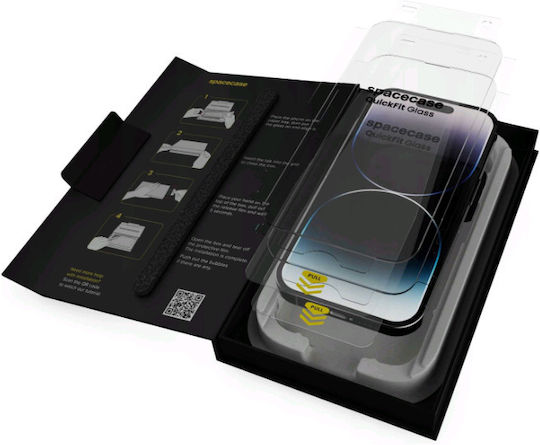 Spacecase 0.33mm Gehärtetes Glas 2Stück (iPhone 14 ProXiaomi 14 ProRealme 14 Pro)