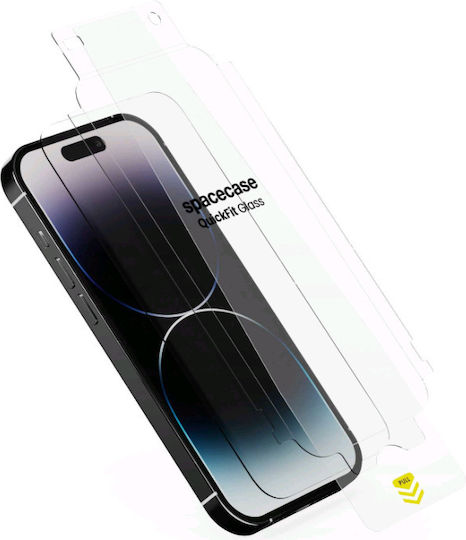 Spacecase 0.33mm Gehärtetes Glas 2Stück (iPhone 14 ProXiaomi 14 ProRealme 14 Pro)