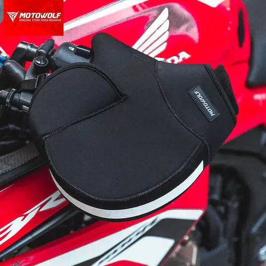 Set 2 Protectoare de Vânt pentru Ghidonul Motocicletei Impermeabile Căptușite pentru Vreme Rece Universale Motowolf