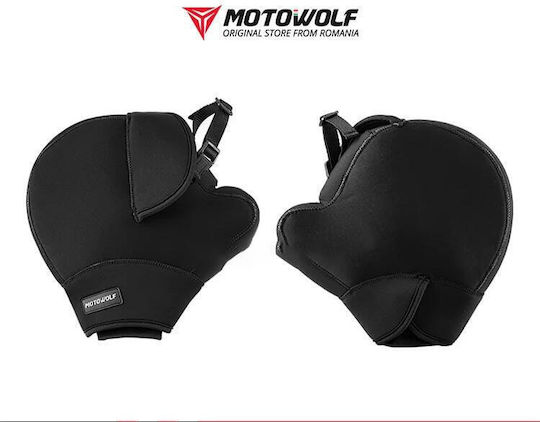 Set 2 Protectoare de Vânt pentru Ghidonul Motocicletei Impermeabile Căptușite pentru Vreme Rece Universale Motowolf