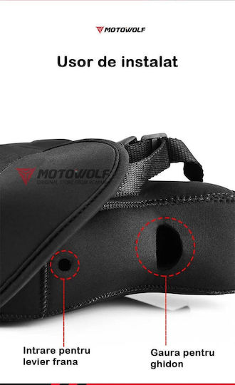 Set 2 Protectoare de Vânt pentru Ghidonul Motocicletei Impermeabile Căptușite pentru Vreme Rece Universale Motowolf