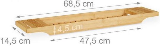 Маса Relaxdays от бамбук 68.5 X 14.5 см