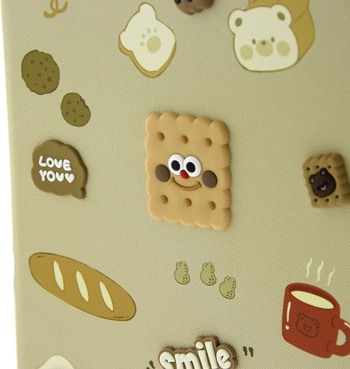 3d Cookies Flip Cover Μπεζ (Universal 10-11'' tablets)