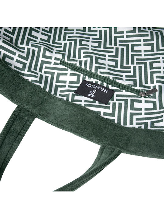 Feel & Touch Icon Fabric Green Beach Bag