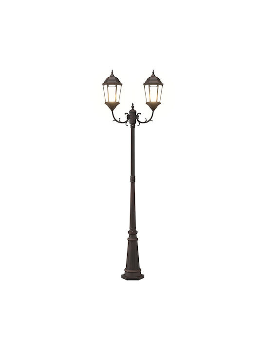 vidaXL Outdoor Floor Lamp Post for E27 Bronze