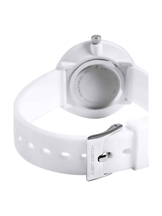Just Watch Women's Watch with White Rubber Strap