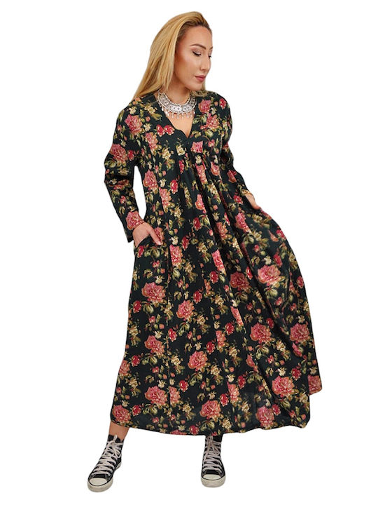 Sommer Maxi Damenkleid Schwarz