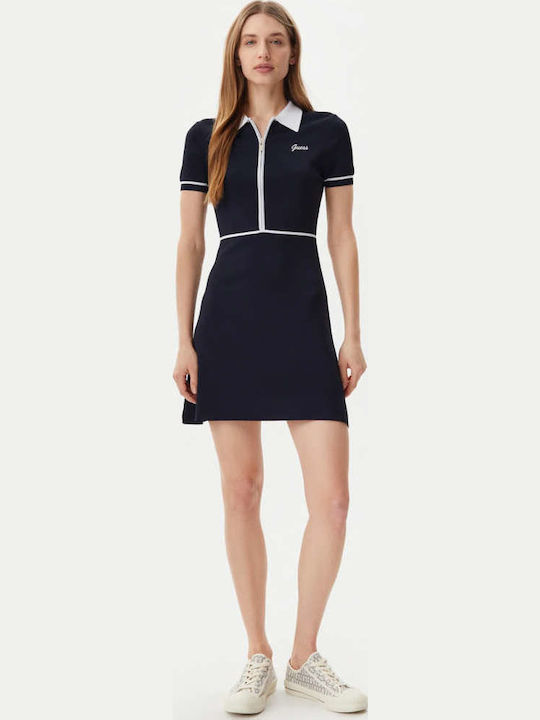 Mini Athletic Dress Short Sleeve Daring Ocean