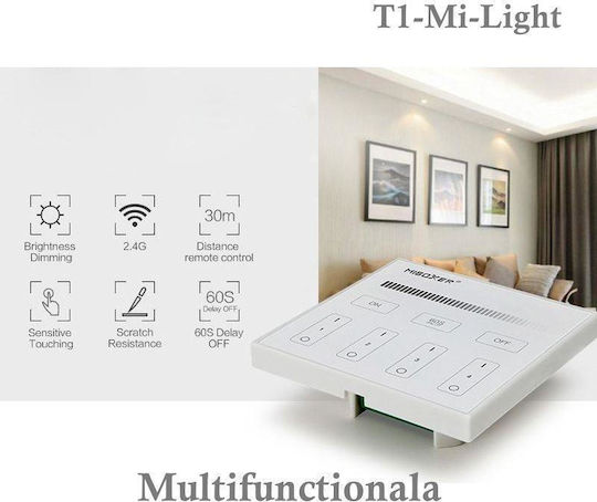 Telecomandă Smart Panel T1 4 Zone Monocolor Mi-light