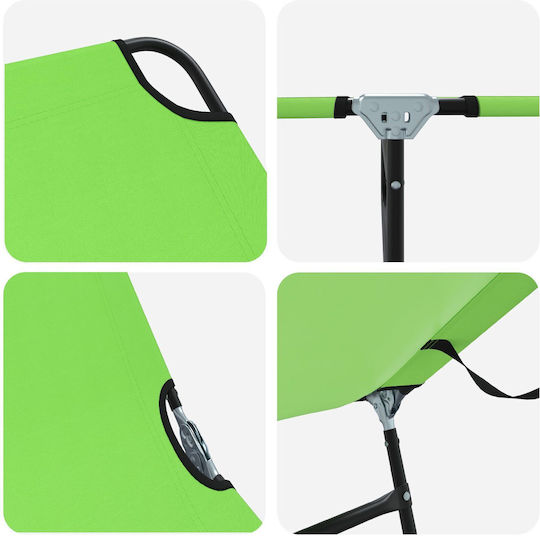 Vidaxl Klappbare Sonnenliege 2 Stk. Tragbar Grün Oxford-Gewebe 600d 56x189x87cm Grün