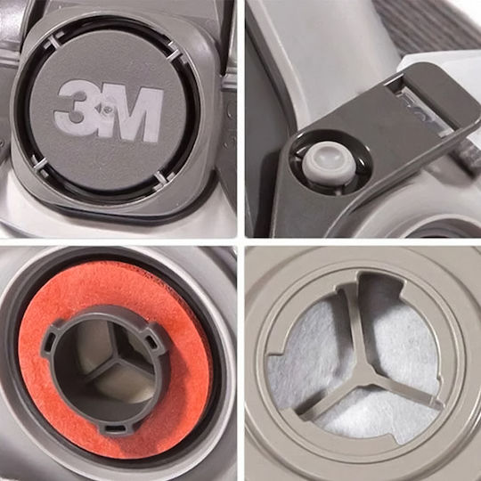 3m 6200 Half Mask Protective Spray Painting Dust Mask Filter Set