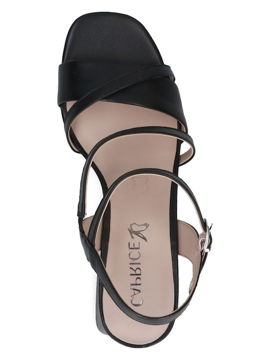 Din piele Sandale Negre