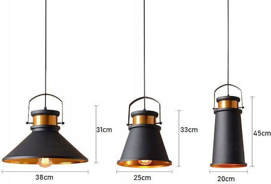 Toolight Hängelampe Schwarz