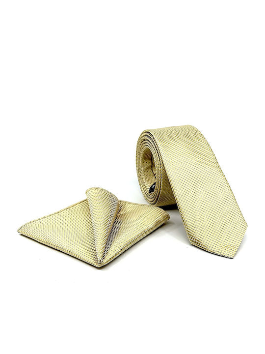 Legend Accessories Комплект Мъжки Кравати Отпечатани в Жълт Цвят