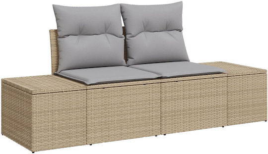 Garten- und Outdoor-Möbelsets Typsatz Wohnbereich 7 Stück Beige mit Kissen